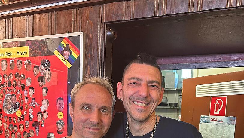 Max Wanderer und sein Partner Claudio Brupbacher. Max Wanderer und sein Partner Claudio Brupbacher.
