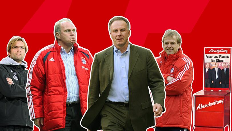 Feuer und Flamme f&uuml;r Klinsi? Bayerns damaliger Manager Uli Hoene&szlig; h&auml;tte lieber J&uuml;rgen Klopp an die S&auml;bener Stra&szlig;e geholt.