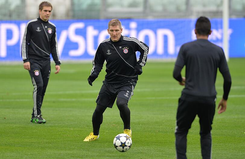 Training in Italien: Der FC Bayern im Juventus-Stadion.