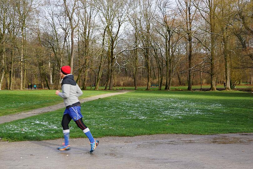 Und manche joggen fleißig...