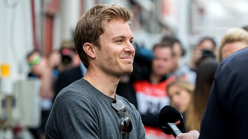 Lächelnd bei der Stippvisite: Nico Rosberg.