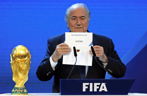 Vor vier Jahren verkündete FIFA-Präsident Joseph Blatter die WM-Vergabe für Katar.