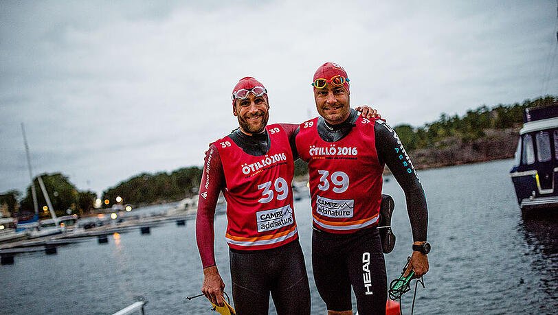 Faris Al-Sultan bei der Swim-Run-WM in Schweden. Faris Al-Sultan bei der Swim-Run-WM in Schweden.