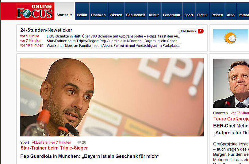 Pep ist da - das schreibt die Presse