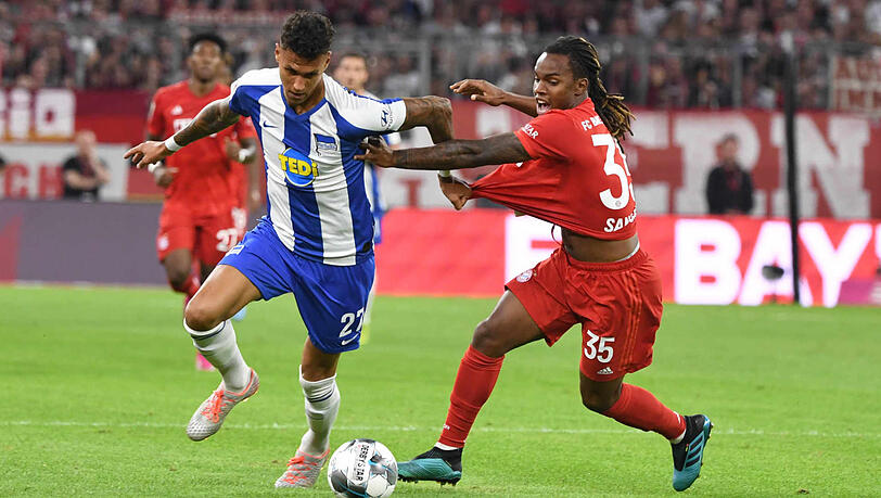 Kam gegen Berlin erst in der 85. Minute ins Spiel: Bayern-Youngster Renato Sanches (r.). Kam gegen Berlin erst in der 85. Minute ins Spiel: Bayern-Youngster Renato Sanches (r.).