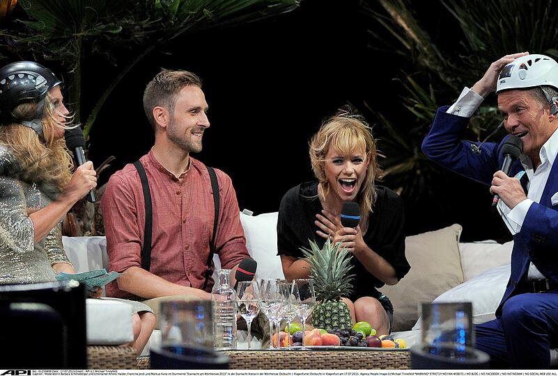Für Moderatorin Barbara Schöneberger und Entertainer Alfons Haider folgte unter anderem auch ein Sturmwinterview mit Francine Jordi und Markus Kunz.