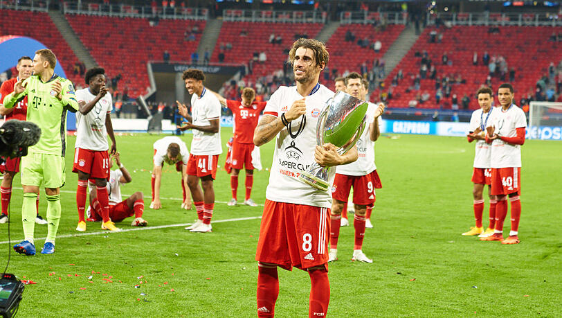 Budapest im September: Javi Martínez beschert dem FC Bayern mit seinem Tor den Sieg im europäischen Supercup gegen Sevilla.