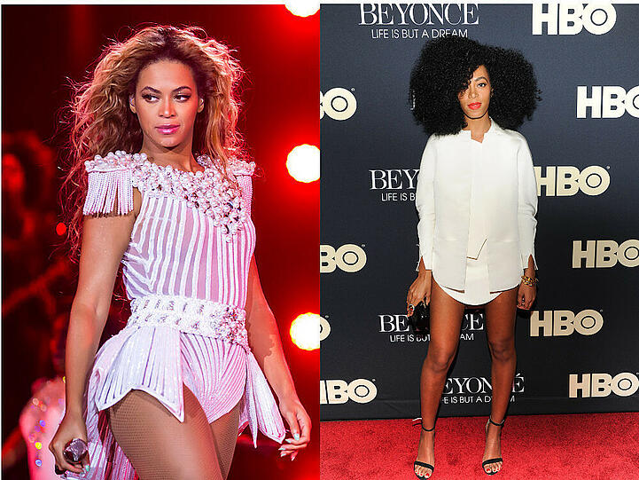 Beyoncé (l.) und ihre Schwester Solange: Gemeinsam rockten sie das Coachella-Festival