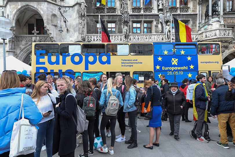 Der Europabus war ein echter Publikumsmagnet.