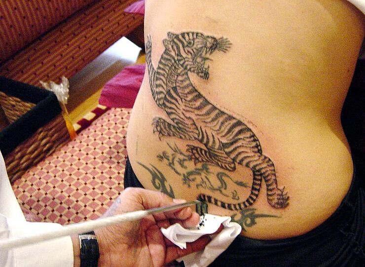 Ganze 20 mal 30 Zentimeter ist das Tattoo groß.