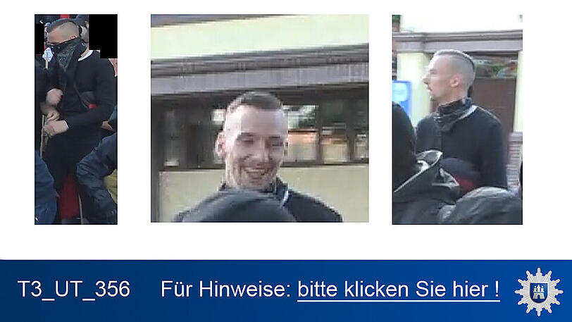Nach diesen Personen wird öffentlich gefahndet. Die Polizei in Hamburg wird erreicht unter 040/4286-76543.