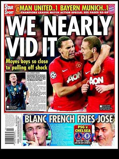Und auch bei Star Sport ein Wortspiel mit dem Namen des Torschützen: "We nearly vid it" - "Wir haben es fast geschafft".