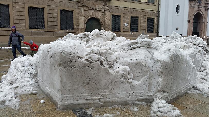 In München hat's am Wochenende ordentlich geschneit.