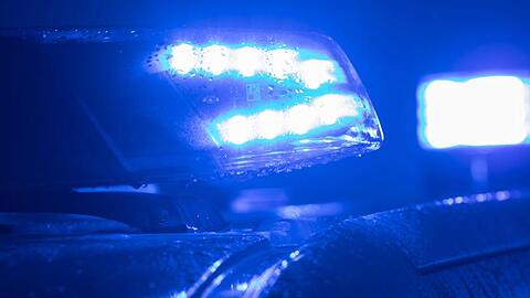 Blaulichter leuchten auf einem Streifenwagen der Polizei. Foto: Jens Büttner/zb/dpa/Archivbild