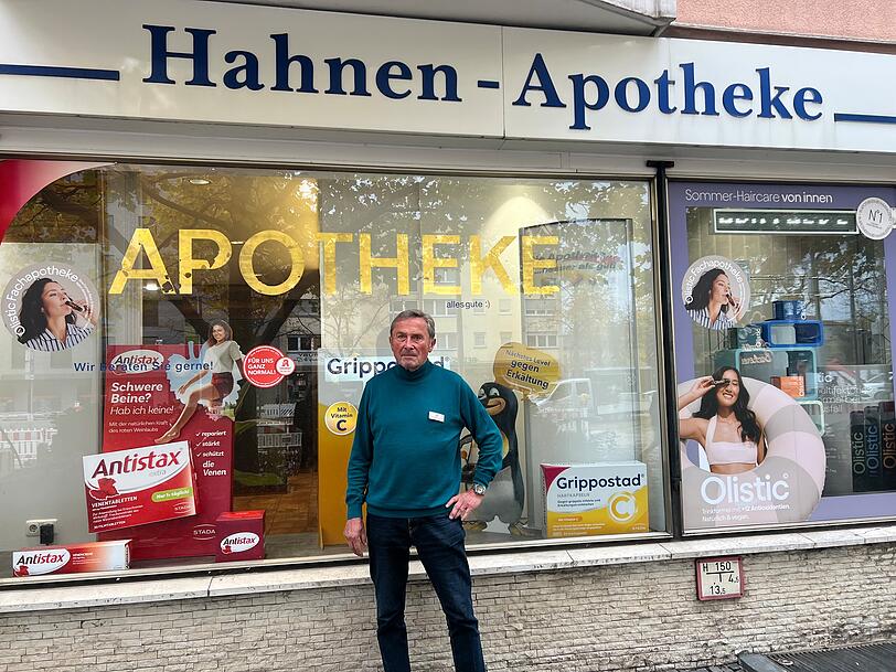 Die Tram-Westtangente ist unnötig. Hätte niemand gebraucht, findet Alfred Böhm von der Hahnen-Apotheke.