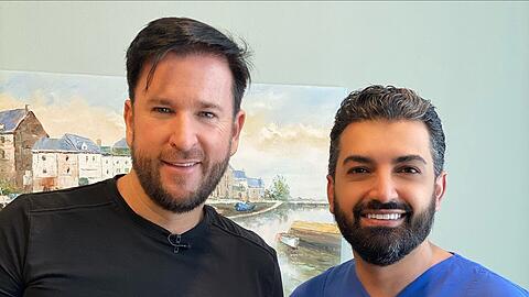 Michael Wendler und Schönheits-Doc Dr. Murat Dagdelen im April 2020.