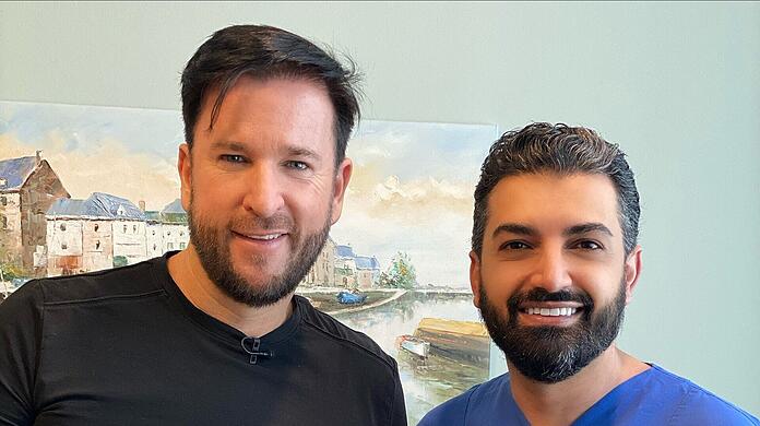 Michael Wendler und Schönheits-Doc Dr. Murat Dagdelen im April 2020.