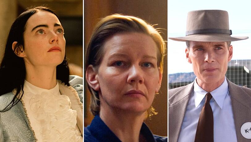 "Poor Things" mit Emma Stone (l.) und "Oppenheimer" mit Cillian Murphy (r.) sind die absoluten Top-Favoriten bei den Oscars. Hat die Deutsche Sandra Hüller trotzdem Chancen? "Poor Things" mit Emma Stone (l.) und "Oppenheimer" mit Cillian Murphy (r.) sind die absoluten Top-Favoriten bei den Oscars. Hat die Deutsche Sandra Hüller trotzdem Chancen?