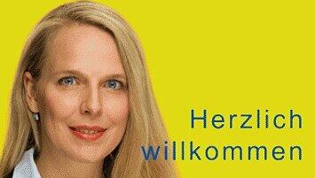 MdL Julika Sandt lädt zur Bürgersprechstunde - mit einem Willkommensspruch.