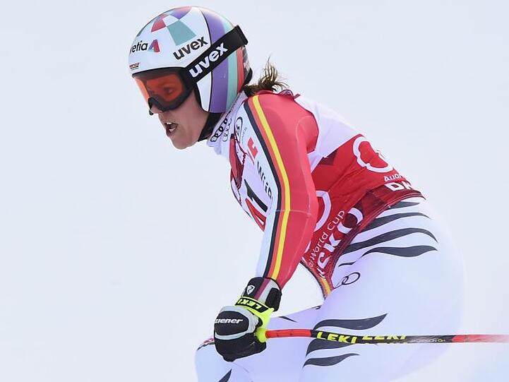Viktoria Rebensburg fährt über die Piste. Foto: Pier Marco Tacca/AP/dpa