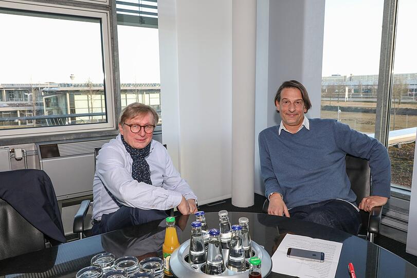 Der Flughafenchef Michael Kerkloh während des Gesprächs mit AZ-Redakteur Clemens Hagen.