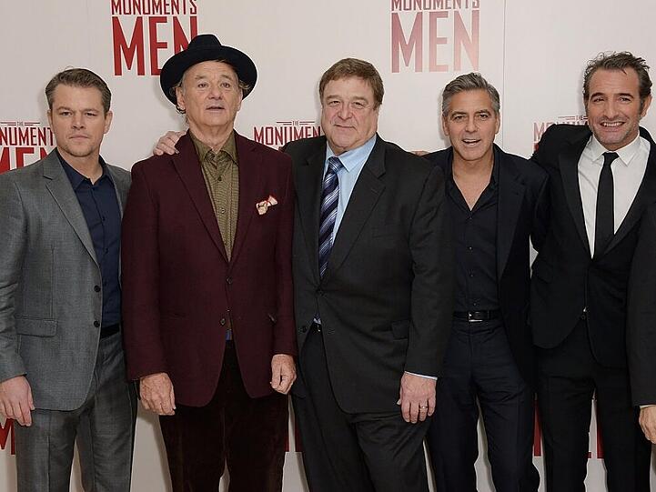 George Clooney und seine Darsteller bei der Premiere von "Monuments Men"