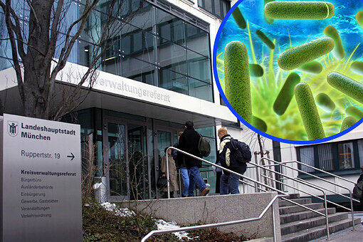Im Kreisverwaltungsreferat herrscht akute Gesundheitsgefahr: In den Wasserleitungen, Duschen und in der Cafeteria wurden Legionellen festgestellt.
