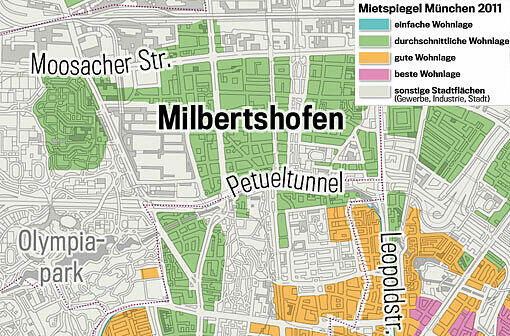 Zahlen Sie zu viel Miete? Klicken Sie durch die verschiedenen Viertel, und checken, in welcher Lage Sie wohnen.