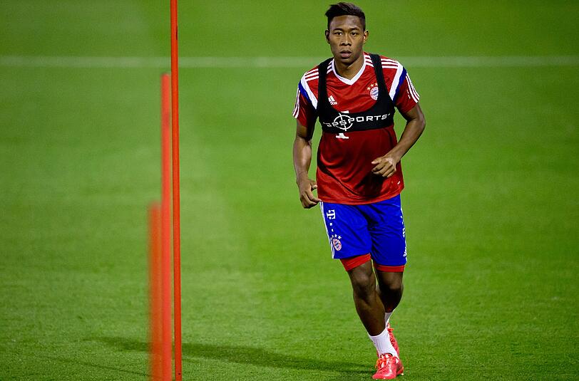 David Alaba ist zurück im Training des FC Bayern München.