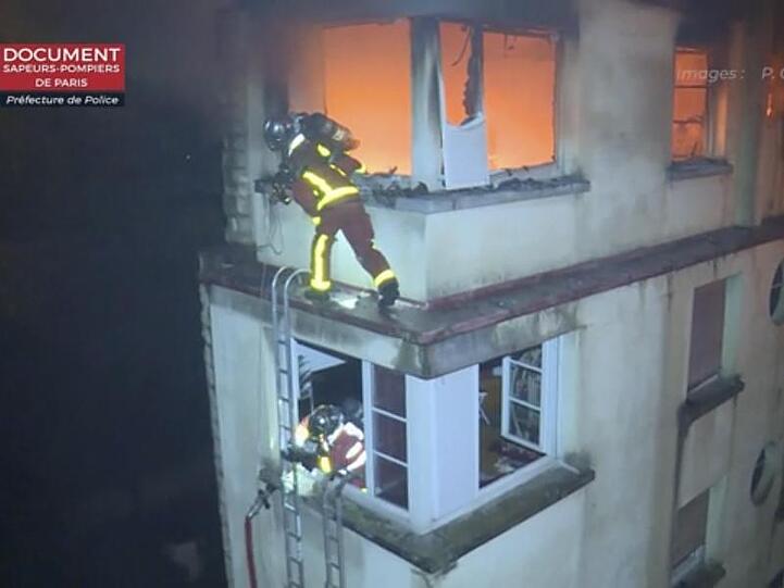 Die Brandschützer mussten das achtstöckige Wohnhaus im 16. Arrondissement der französischen Hauptstadt räumen.