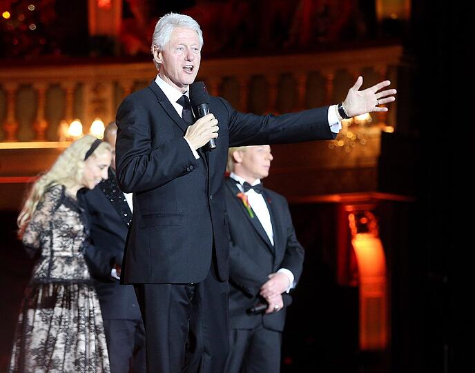 Der ehemalige US-Präsident Bill Clinton beim größten Charity-Event Europas.