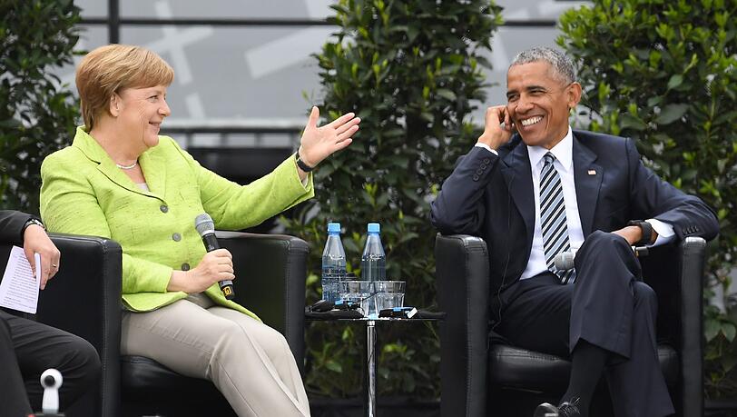 Bei Merkel und Obama: Ausgelassene Stimmung beim Kirchentag in Berlin Bei Merkel und Obama: Ausgelassene Stimmung beim Kirchentag in Berlin