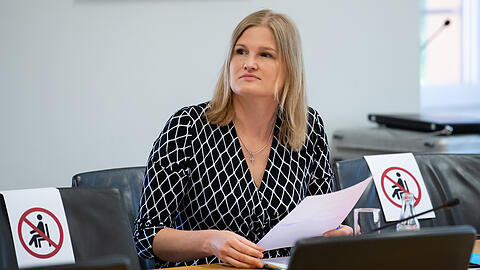 Rastete im Landtag völlig aus: Die bayerische AfD-Fraktionsvorsitzende Katrin Ebner-Steiner. (Archivbild)