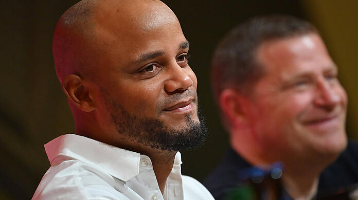 Basteln am Kader des FC Bayern: Vincent Kompany (li.) und Max Eberl.