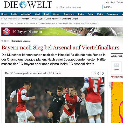 "Auf Viertelfinalskurs", befindet "FAZ".