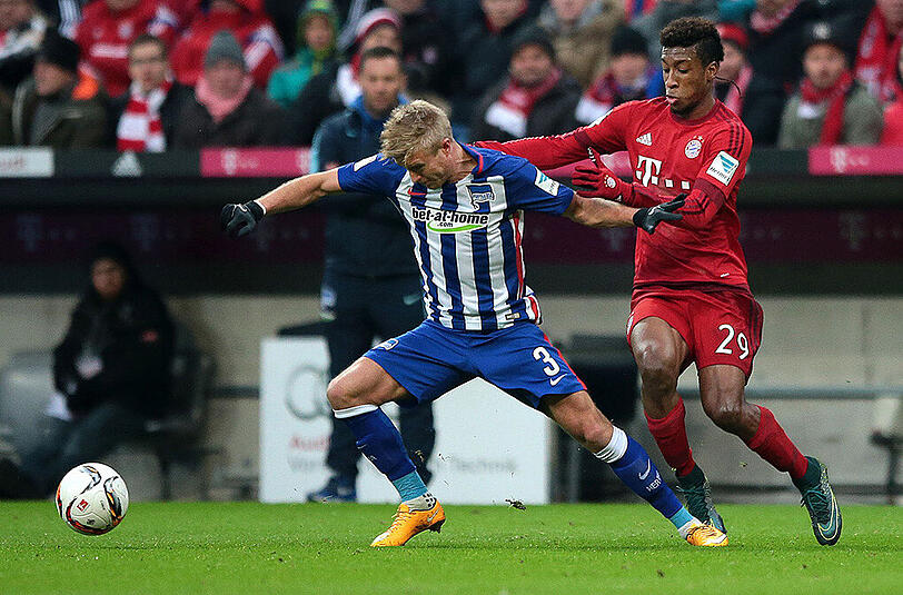 Kingsley Coman, Note 2: Sein Treffer zum 2:0 war das Schmankerl der Partie. Pass Boateng, Volley-Pass Martínez - und dann die perfekte Direktabnahme des 19-jährigen Franzosen. Comans drittes Saisontor. Schon gegen Olympiakos unter der Woche hatte er getroffen.