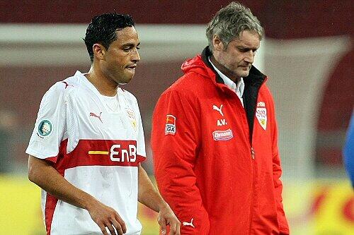 Trainer Armin Veh (r.) und Fehlschütze Antonio da Silva