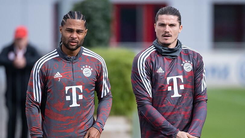 Serge Gnabry (l) und Marcel Sabitzer in Aktion.