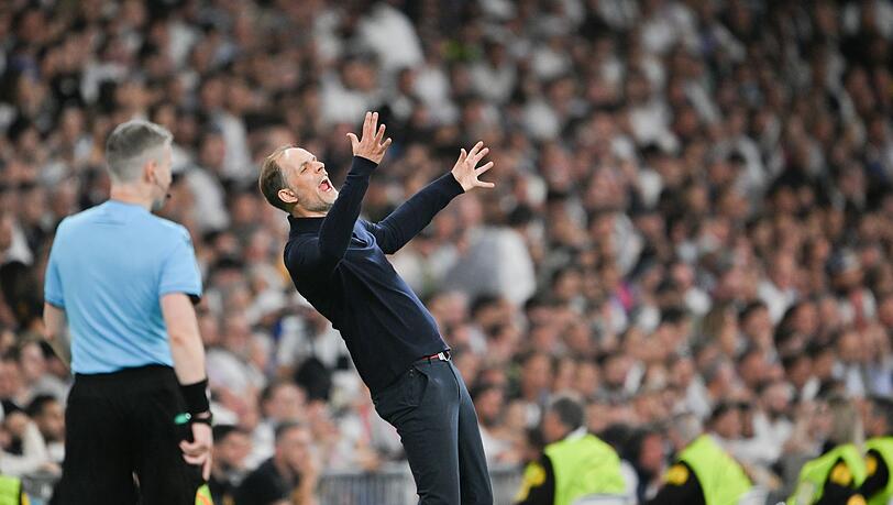 Trainer Thomas Tuchel erlebte mit dem FC Bayern ganz bittere Schlussminuten in Madrid.
