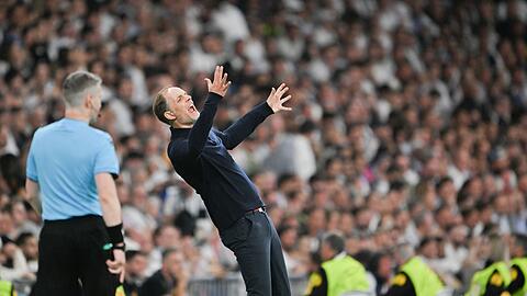 Trainer Thomas Tuchel erlebte mit dem FC Bayern ganz bittere Schlussminuten in Madrid.