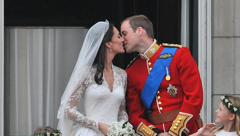 Noch immer glücklich: Prinzessin Kate und Prinz William bei ihrer Hochzeit im Jahr 2011. Noch immer glücklich: Prinzessin Kate und Prinz William bei ihrer Hochzeit im Jahr 2011.