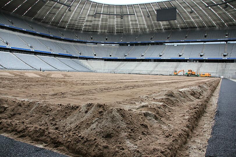 Umbau in der Allianz Arena: Die Bilder