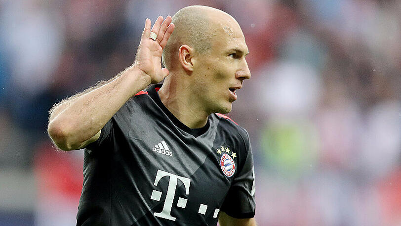 Arjen Robben spielt seit 2009 für den FC Bayern. Hier jubelt er über sein Tor zum 5:4 bei RB Leipzig im Mai diesen Jahres.