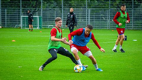 Erstes Training, aber bei Unterhaching ging es gestern gleich ordentlich zur Sache.