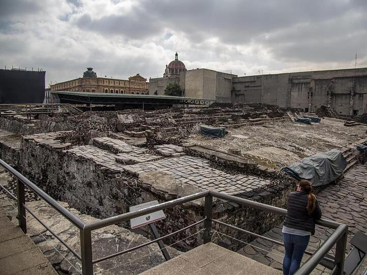 Die Überreste des Templo Mayor.