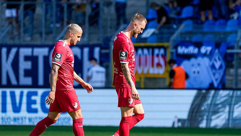 Sercan Sararer und Tim Rieder nach der 0:3-Pleite in Mannheim.