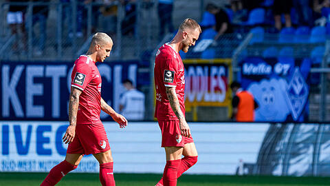 Sercan Sararer und Tim Rieder nach der 0:3-Pleite in Mannheim.