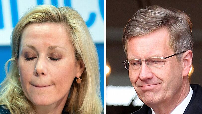Augen zu und durch: Bettina Wulffs Aussichten erscheinen nach der Trennung deutlich rosiger als die ihres Mannes Augen zu und durch: Bettina Wulffs Aussichten erscheinen nach der Trennung deutlich rosiger als die ihres Mannes