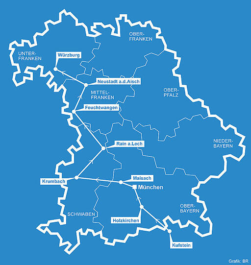 Die BR-Radltour von Kufstein nach Würzburg.
