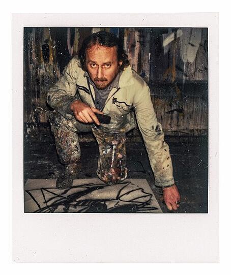 Karl Horst Hödicke 1982 in seinem Atelier.
